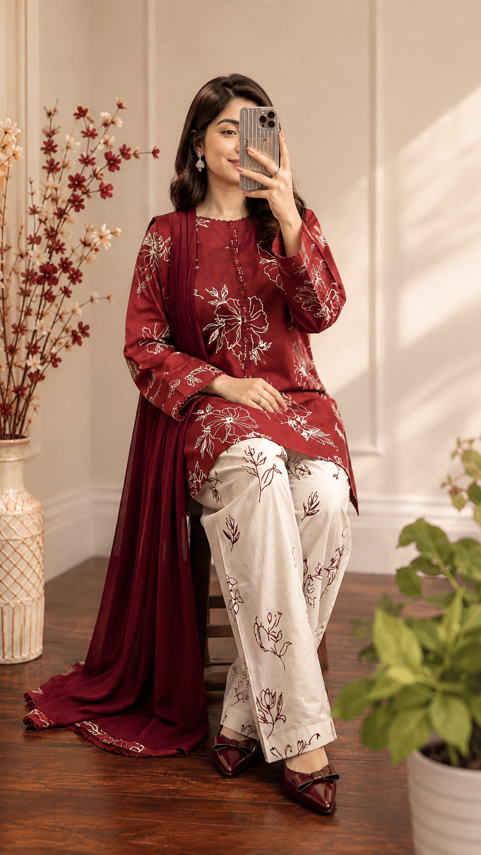 Sabiha Noor, verified buyer, in a serene minimalist setting.